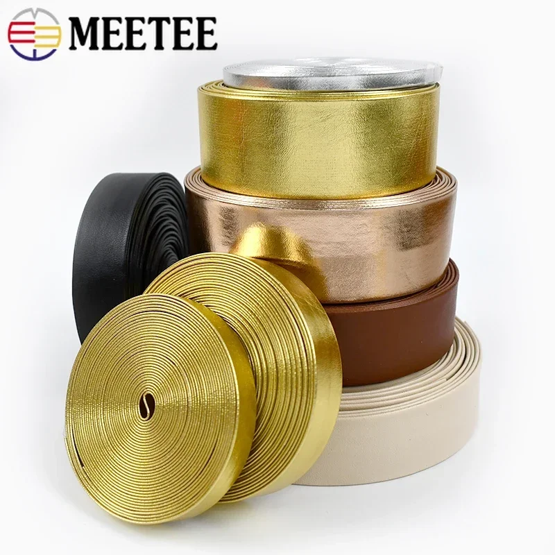 

5Meters 5-50mm PU Leather Ribbon Band Cord For Bag Strap Faux Webbing Sewing Ribbons Tapes Clothing Bias Binding DIY Accessories