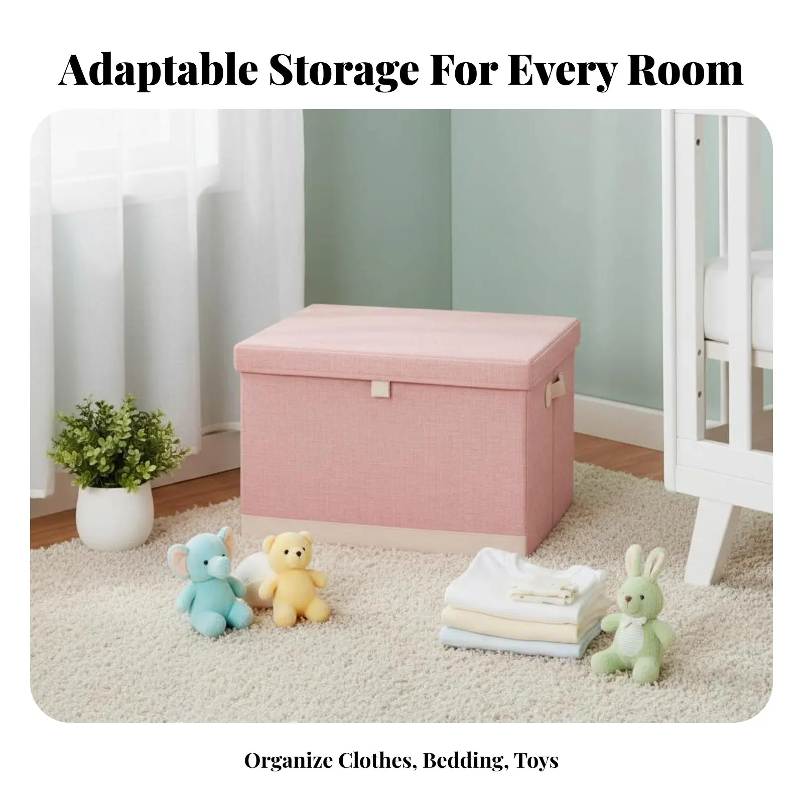 Foldable cloth container Large Capacity Foldable cloth Box Space Saving adaptable for Families, Students, Closet, Shelves