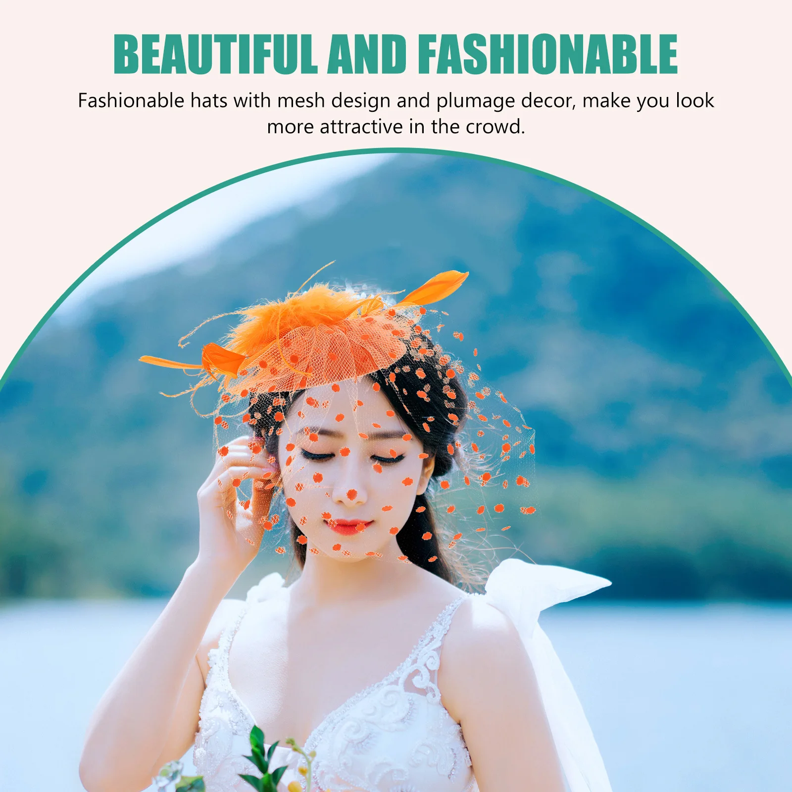 

Mesh Fascinator Hair Clip For Women Bridal Wedding Headdress Tea Party Hat Feminine Lightweight Durable Accessory