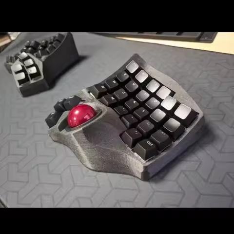Charybdis 4X6 Layout Trackball Split Keyboard Custom Cheey MX Welding Switch Wired/Bluetooth Wireless Split Mechanical Keyboard