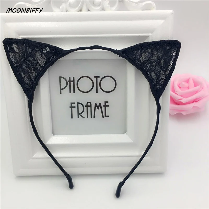 

1PC New Summer Style Girls Lace Cat Ear Headband Hairband Princess Hair Accessories Headwear Sexy Cute Hair Band
