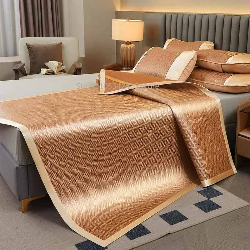 180x200CM 6 Inch Bamboo Rattan Summer Air-Conditioning Bed Sheet Cool Soft Wormwood Mosquito Repellent Bed Linen