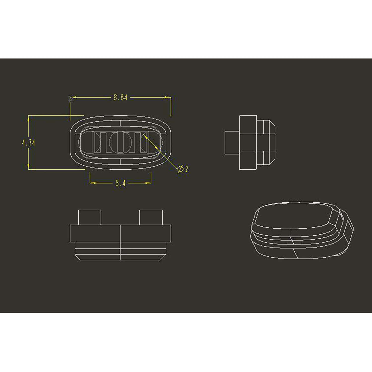 Degree Side Skirts Led Light Marker Lamp Spare Parts For Diy 1/14 Tamiyaya 56323 RC Tractor Truck Th20284-SMT2