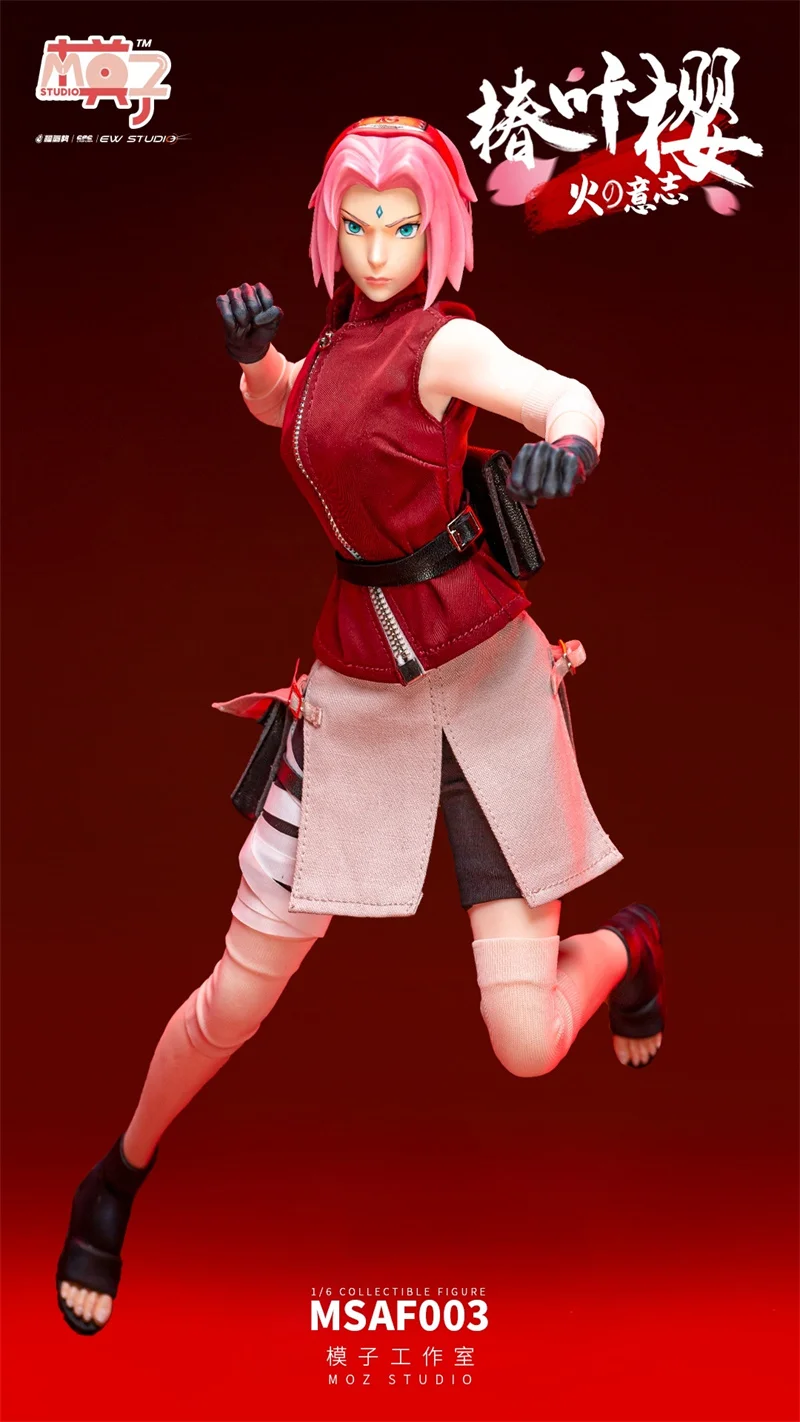 MOZ STUDIO MSAF003 1/6 Scale Female Soldier Pink Hair Cute Girl SAKURA Japanese Anime Model Full Set 12