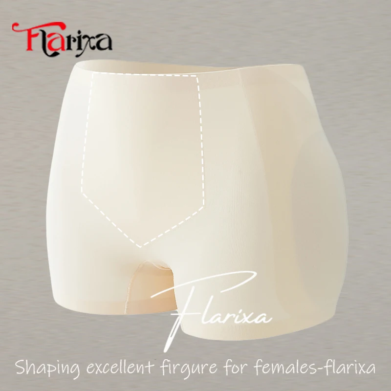 Flarixa Hüftpolster, Shapewear, Höschen, Po-Lifter, Former, Bauchkontrolle, Unterwäsche, Boxershorts, verbessern das Gesäß, Modellierungsshorts, Eisseide