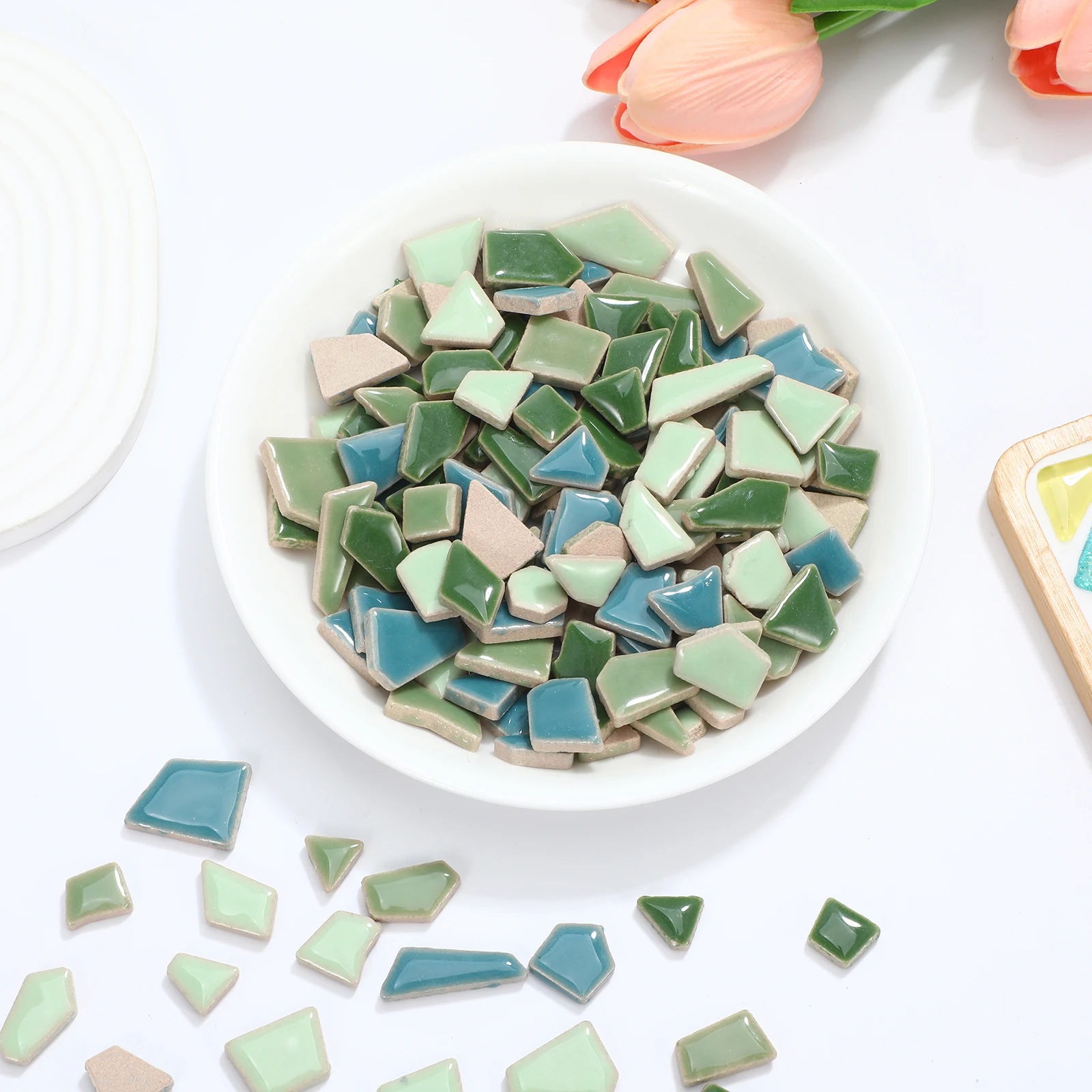 

DIY Assortment 200g Irregular Shape Ceramic Mosaic Art Supplies for Creative Projects Ceramic Tile Irregular Stone