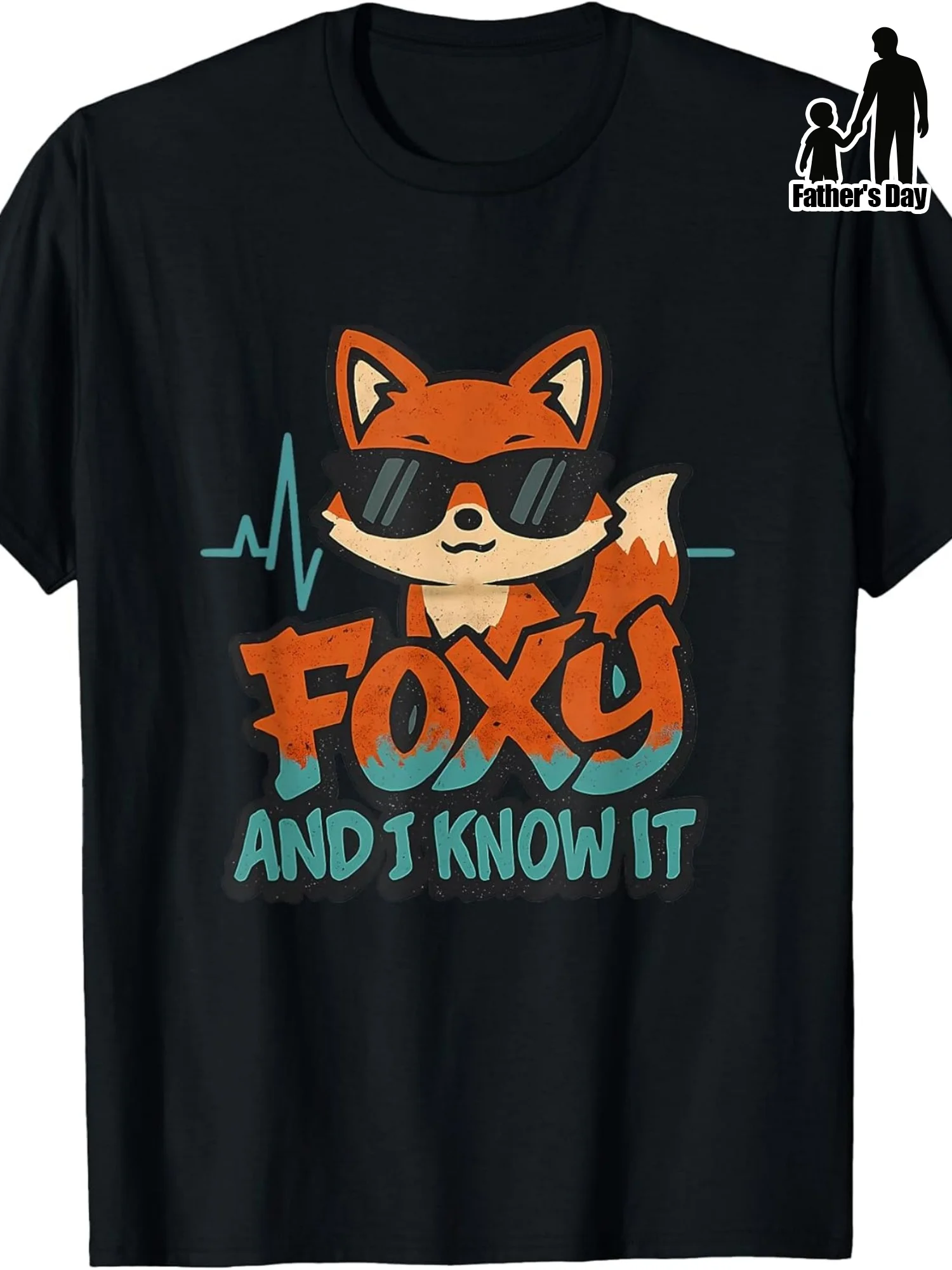 [the Fox and I] Anime Kawaii Fox Graffiti Design T-Shirt Unisex, Summer 2025, Short Sleeve, Printed, Pure, Round Neck, Slightly Stretchy, Regular Fit, Suitable for Adults, Drawing Pattern.