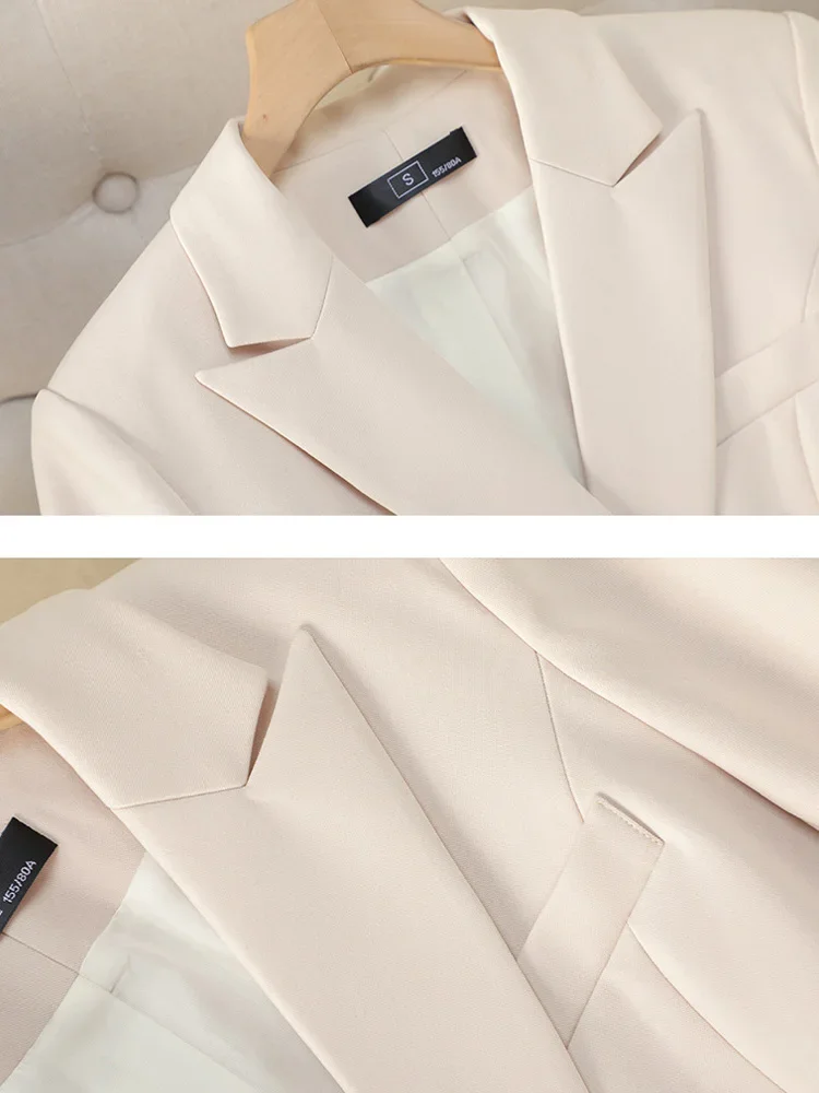 2025 Новый офисный элитный темпераментный маленький пиджак с длинными рукавами и воротником, женские повседневные брюки, высококачественный профессиональный комплект из 2 предметов