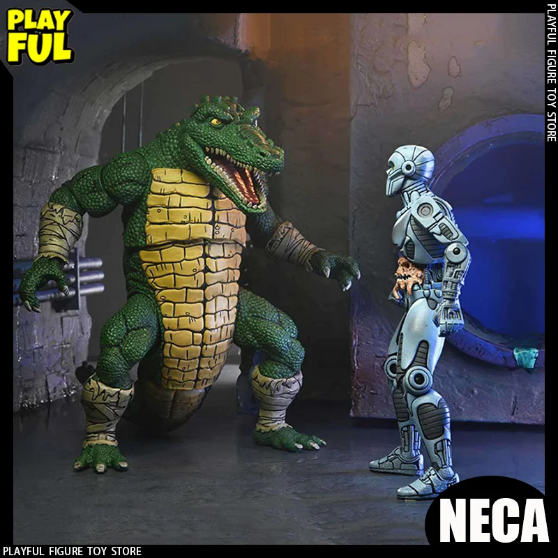 

New In Stock Original Neca Ninja Turtles Eastman And Laird'S Leatherhead Anime Figure Neca 54430 Leatherhead Custom Toys Gift