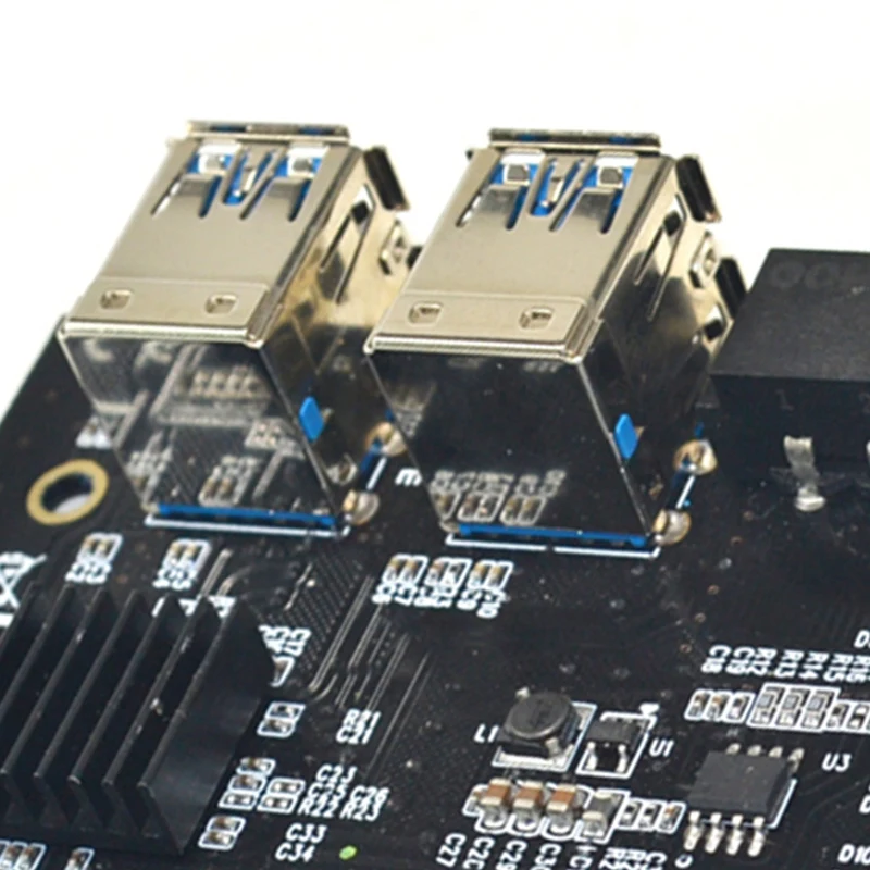 Carte Pcie Riser pour BTC Mining Molex, carte adaptateur PCI-E Express, 1X à 16X, 1 à 4 USB 3.0, 4 broches