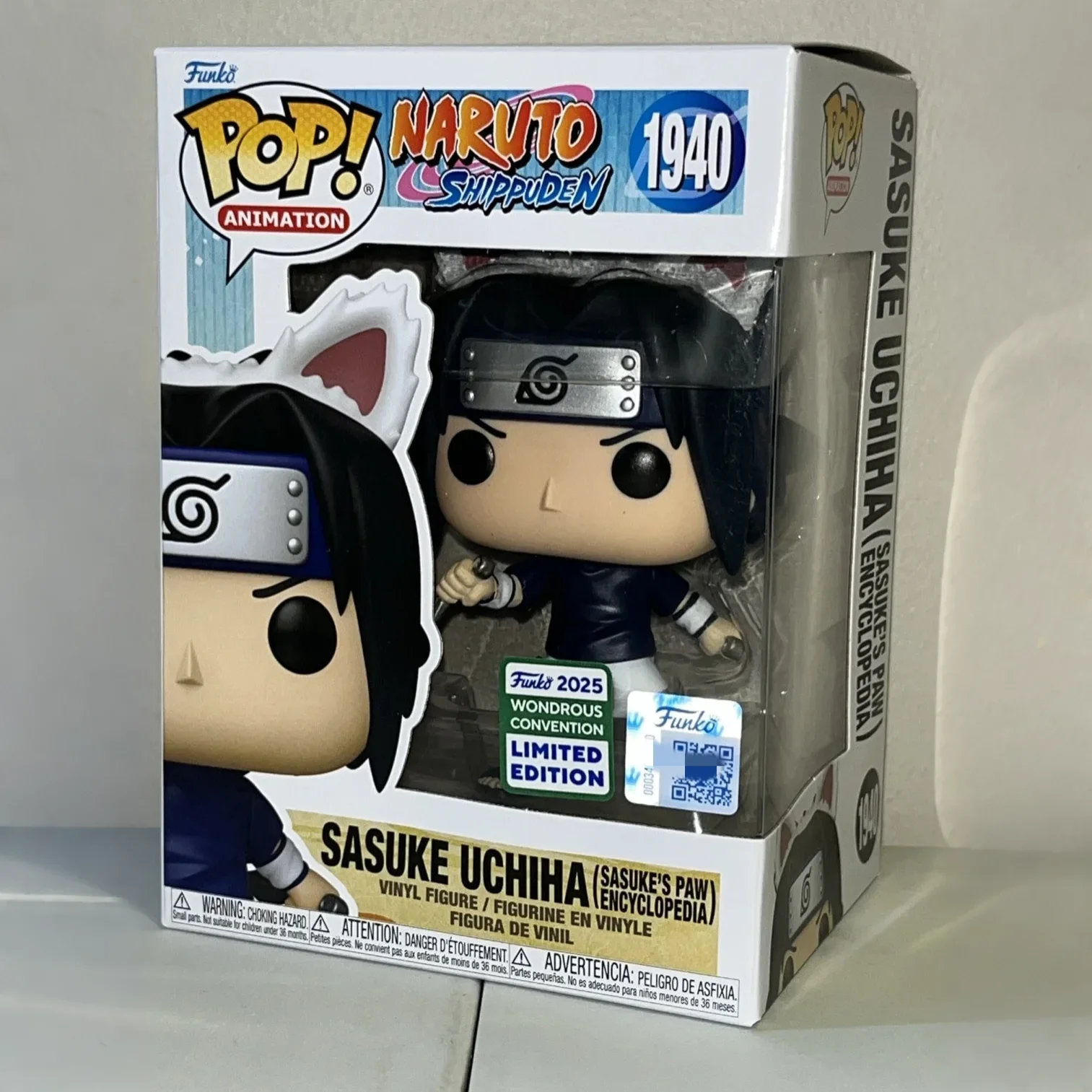 

Sasuke Uchiha Figure(Sasuke's Paw Encyclopedia)1940 Naruto Anime Figures FUNKO Pop! 2025 Wondrous Convention Limited Edition Toy