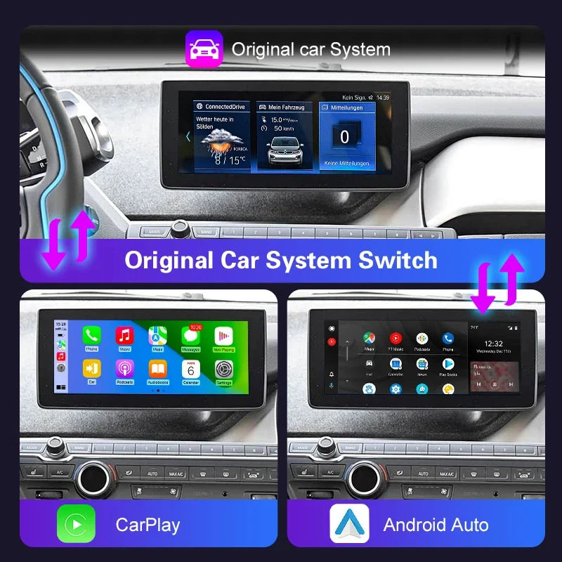 Wireless CarPlay for BMW i3 I01 NBT/EVO System 2013-2020, with Android Auto Mirror Link AirPlay Car Play  USB Function
