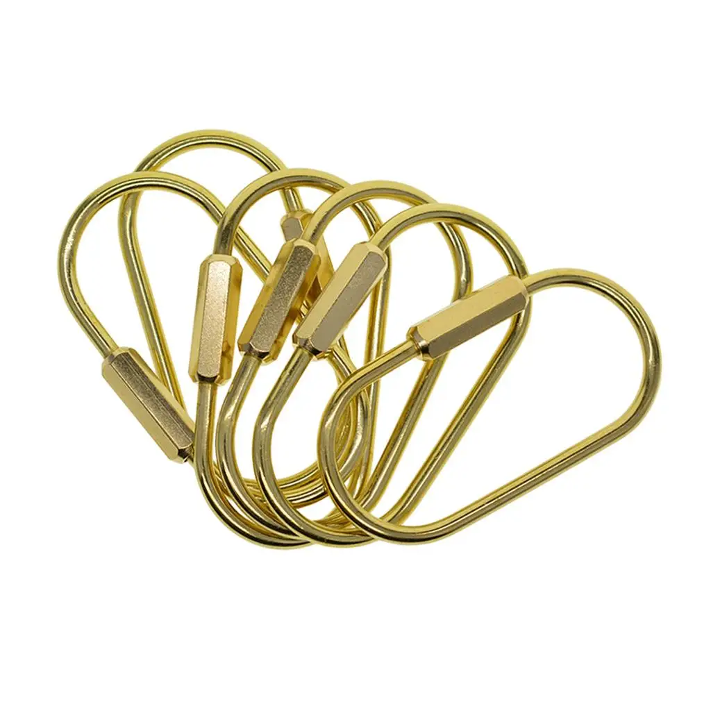 Screw Lock Key Chain Durable Brass Keyring Ring Accessories for Jewelry Making and Key Holders