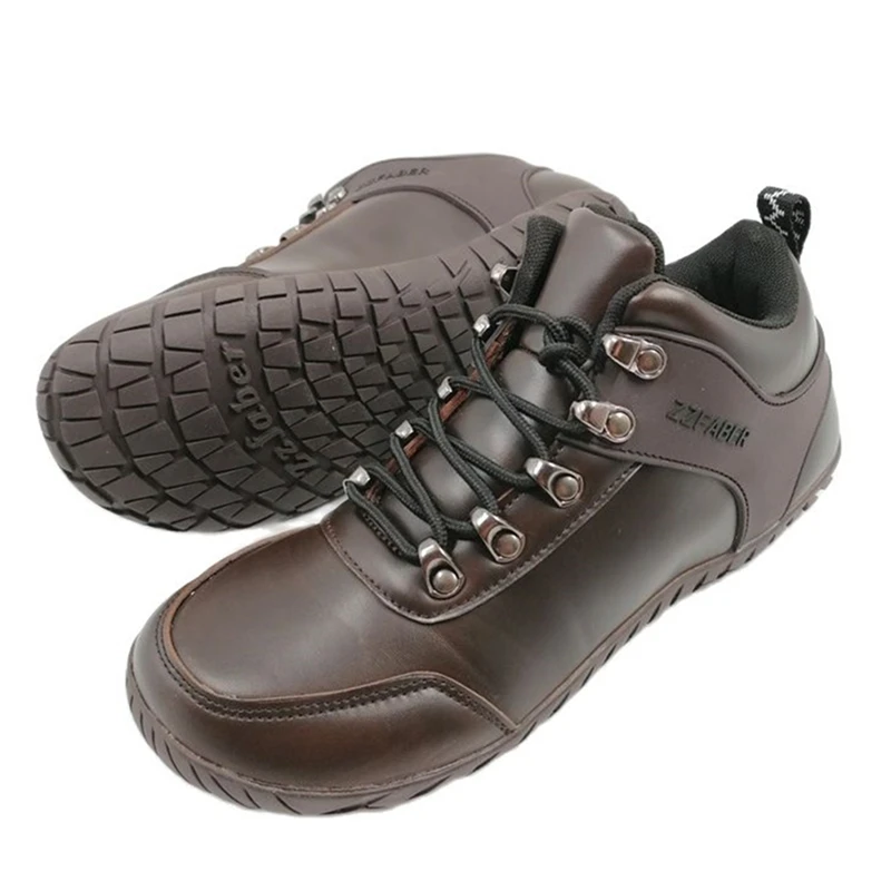 ZZFABER Stivali in pelle da donna Scarpe da trekking all\'aperto Stivaletti da uomo Sneakers casual antiscivolo Calzature comode unisex