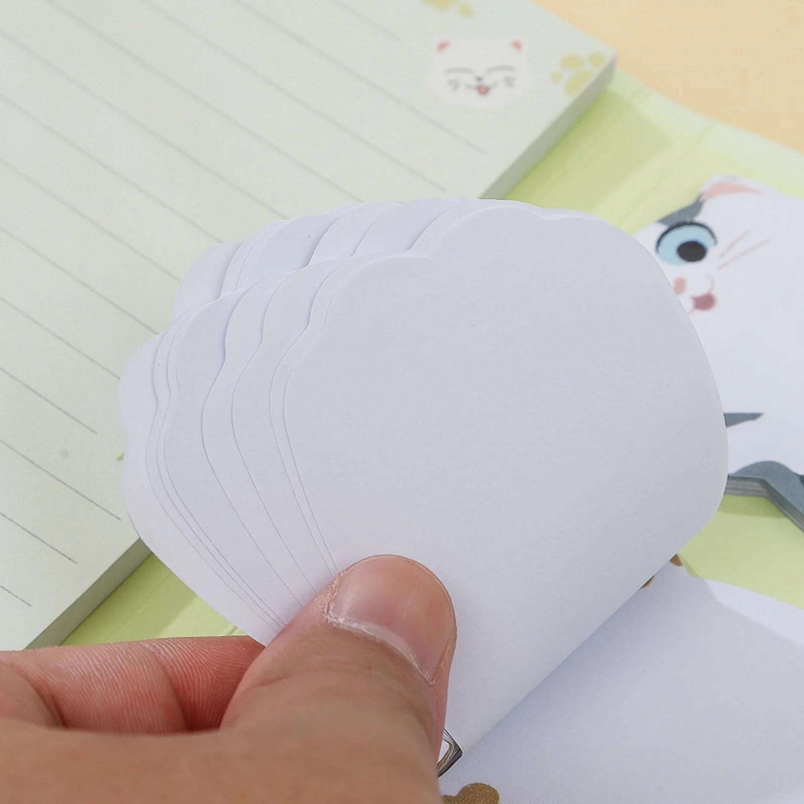 Set Cat Sticky-Notes Cute Kawaii Memo Pads for Office Study Planner Decoration High-Quality Portable Paper Stationery Kit