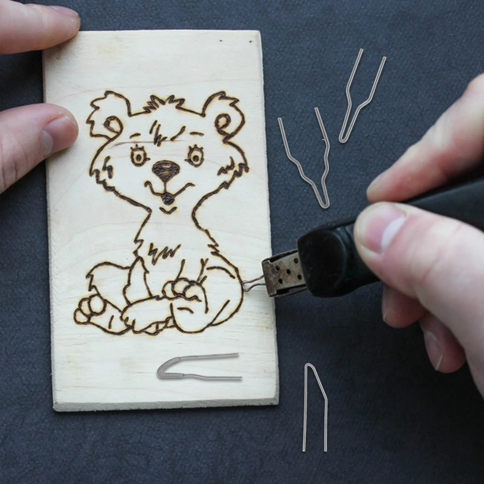 10pcs Electric Wood Burning Tips Replacement Wire Nib For Pyrography Tool Set Detailed Artwork Drawing Line Rendering Craft Diy