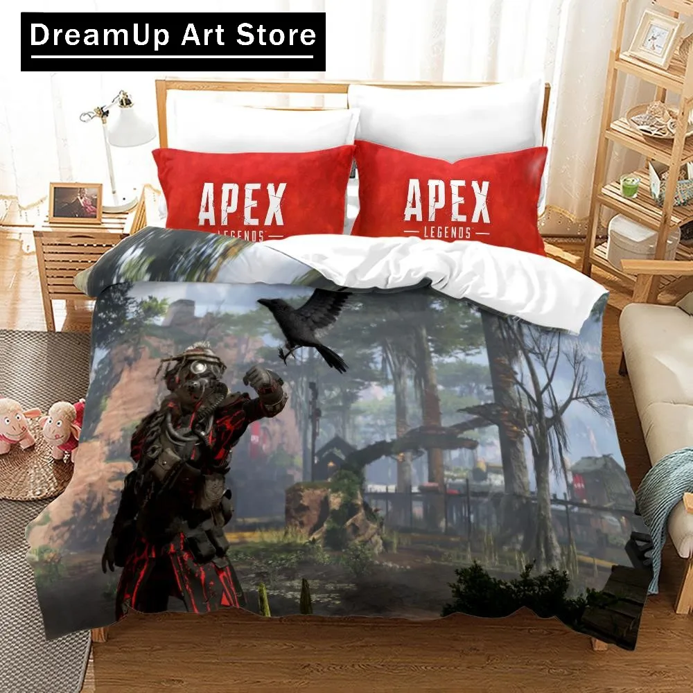 3D Print Fashion Game Apex Legends Bedding Set Boys Girls Twin Queen King Size Duvet Cover Pillowcase Bed boys Adult Bedroom