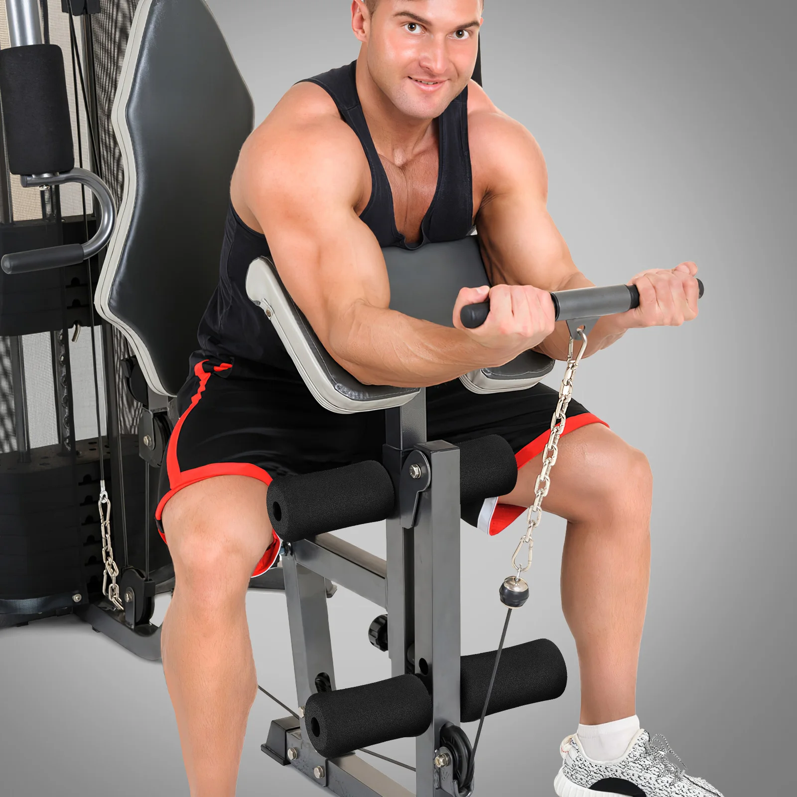 

6Pcs Leg Extension Machine Pads Sponge Covers Durable Foot Sleeves Replacement for Gym Exercise Equipment Gym Replacement Parts