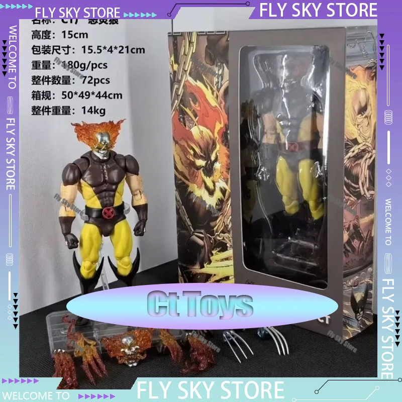 

In Stock Ct Toys Wolverine Figure Brown Comic Mafex 138 X-Men Action Figure Shf Anime Figurine Collectible Model Pvc Statue Toys