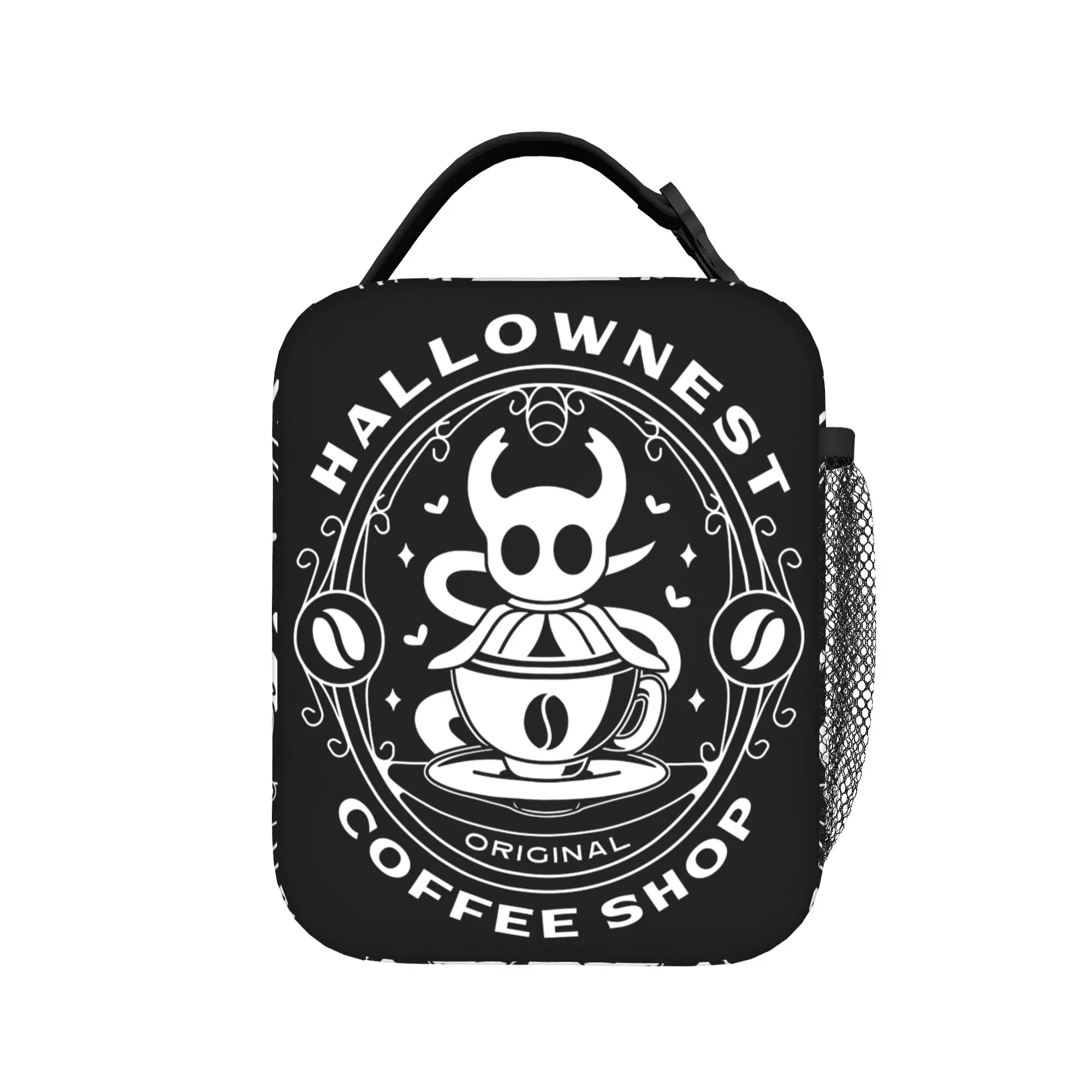 Hallownest Coffee Emblem Hollow Knight Silksong Thermal Insulated Lunch Bags for Food Bag Container Cooler Thermal Lunch Boxes