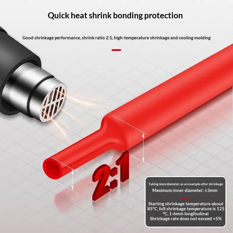 580/560Pcs Heat Shrink Tubing: Kit EVA Material 6 Colors 11 Sizes Electrical Insulation Repairs Wire