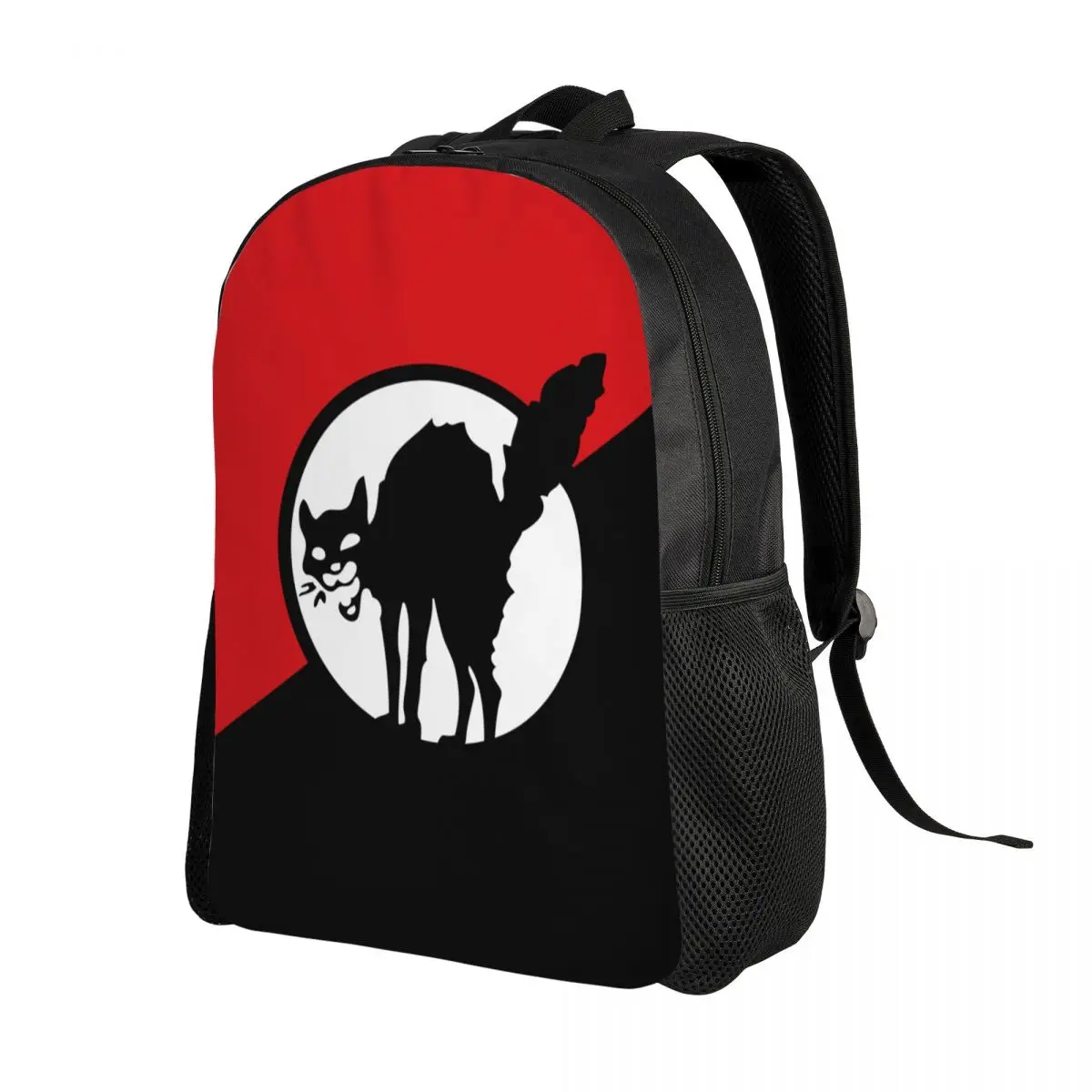 Anarchist Black Cat Flag Laptop Backpack Men Women Basic Bookbag for School College Student Bag