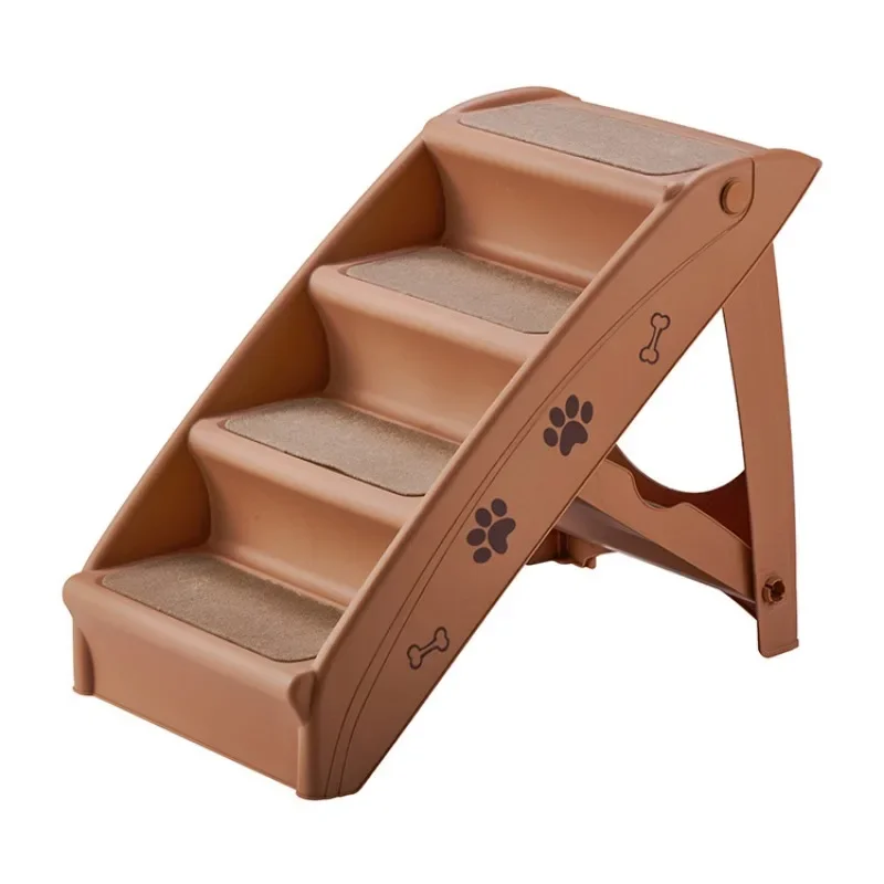 Pet puppy stairs up and down the bed Dog ladder foldable dismantling and washing Small dog slope non-slip bedside