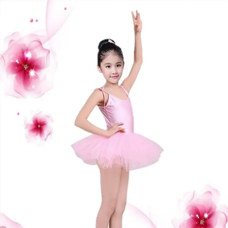 Children\'s Girl Dance Sling Ballet Skirt Girls Dance Costumes Exercise Clothes Small Princess Fluffy Skirt