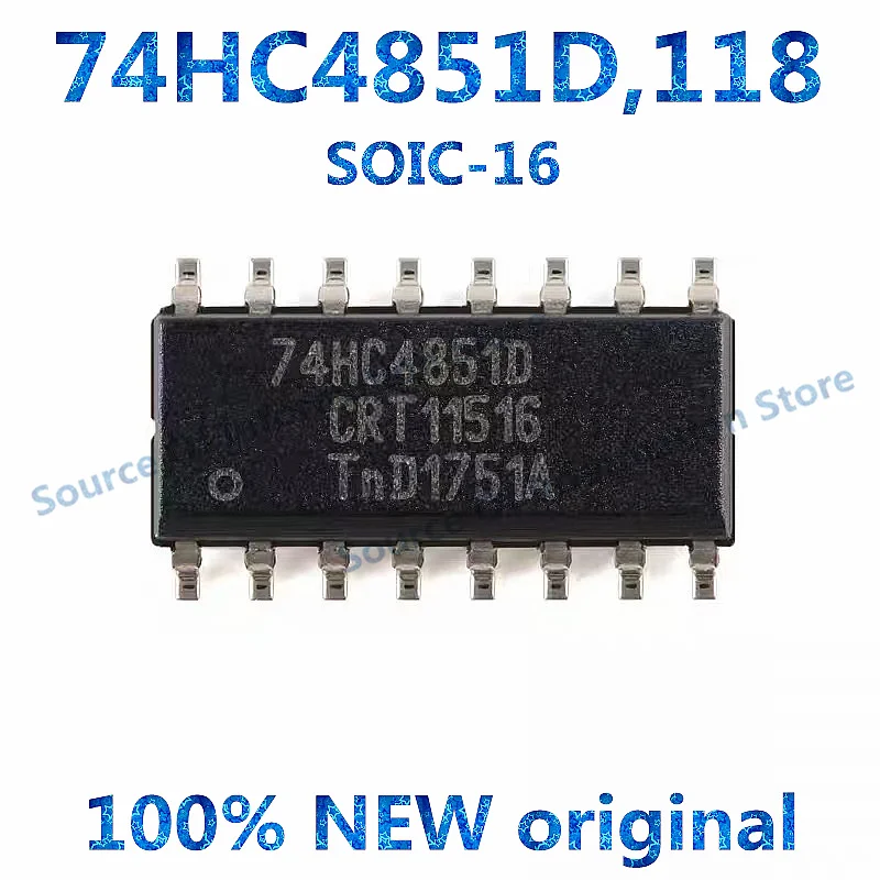 

10PCS 74HC4851D,118 8-channel Analog Multiplexer/Demultiplexer SOIC-16