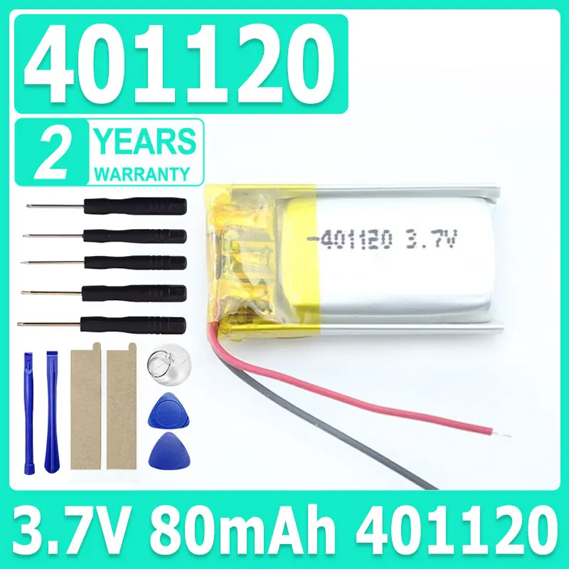 401120 Li-ion Polymer Battery 3.7v 100mah replace selfie stick button for Xiaomi 401222 registrar recorder Bluetooth Earphone