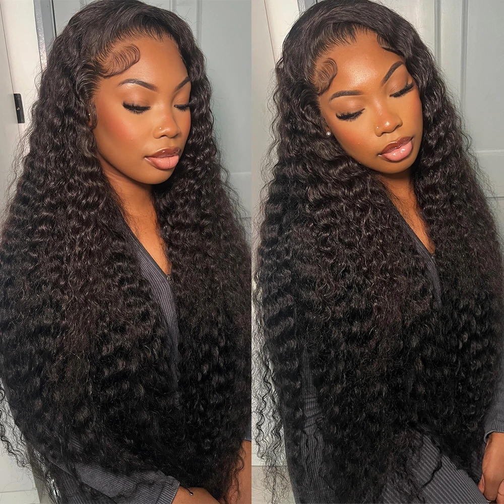 32 Zoll Kinky Curly Bundles und Closure aus Echthaar, 4x4 transparente Spitze, 1/3/4 burmesische Curly Haarbündel, Deep Curly Haarbündel – Detail 6