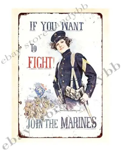 house decorations 1915 IF YOU WANT TO FIGHT JOIN THE army metal tin sign