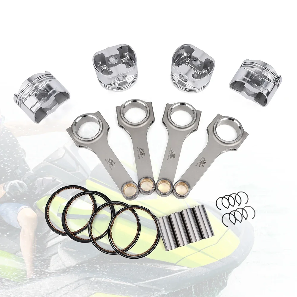 KingTec Forged Piston Connecting Rod Kits For Yamaha FZS FZR 2009 2010 2011 2012 2013 2014 2015 2016 Jet Ski 1.8L 1800 PWC Set