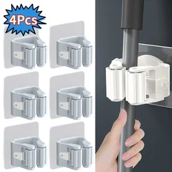 Soporte autoadhesivo para fregona, soporte para escoba montado en la pared, gancho para cepillo de barrido, organizador de almacenamiento, accesorios de cocina y baño