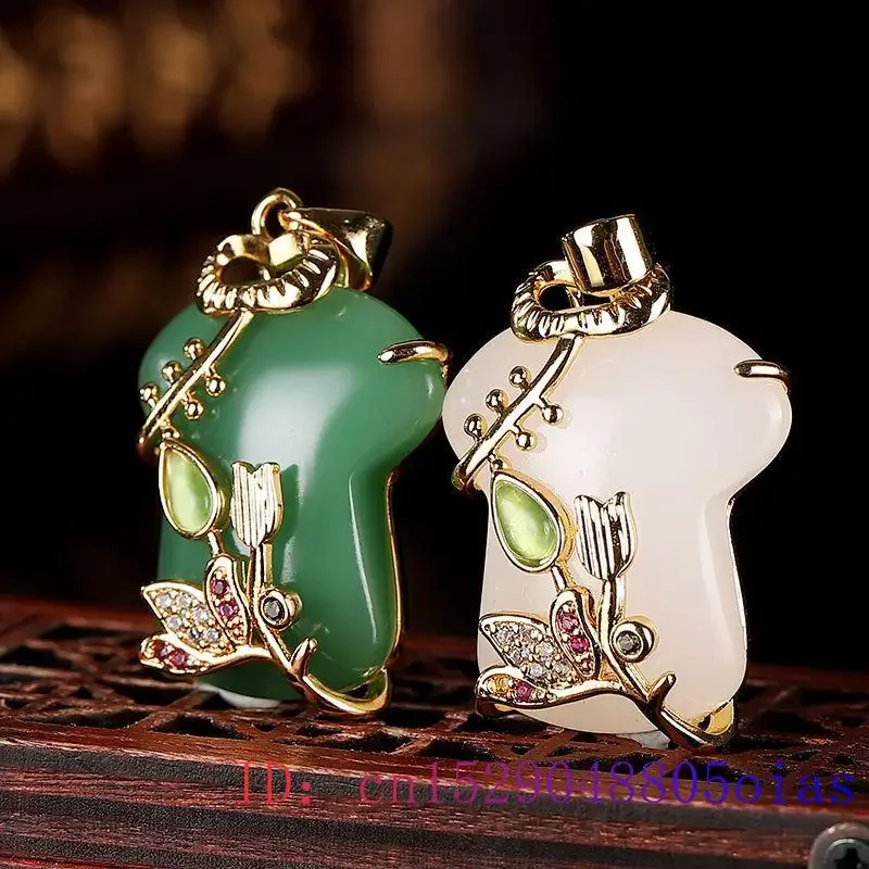 Jade Jacket Pendant Amulet Crystal Fashion Natural Necklace Charm Chalcedony Gifts 925 Silver Gemstone Zircon Jewelry Women