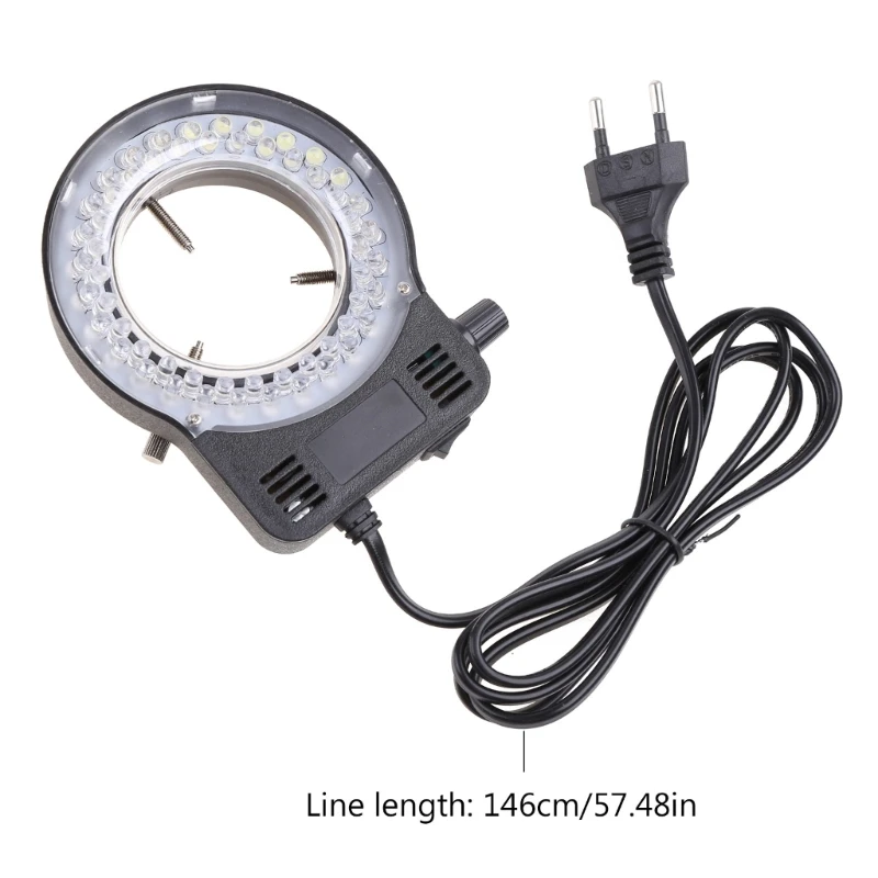 Microscope Lamp Single Cylinder Binocular Stereo Microscope Ring Lamp Integrated Ring Light Source Brightness Adjustable