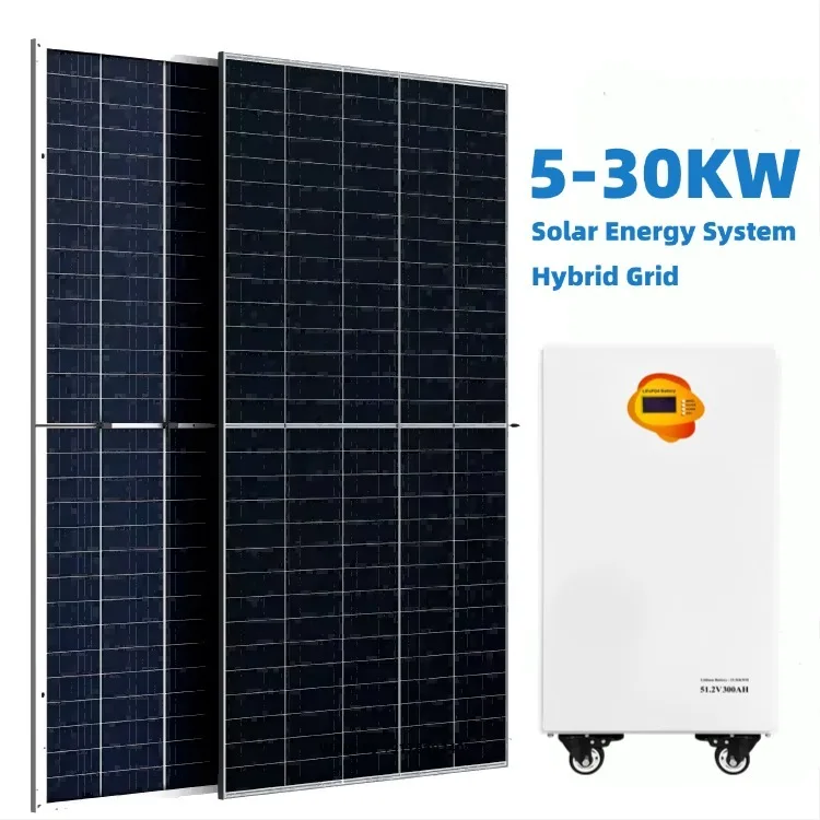 Monocrystalline & Polycrystalline Silicon Solar Power Battery System with Lithium Ion ‘MPPT Inverter 30kW for Home Use