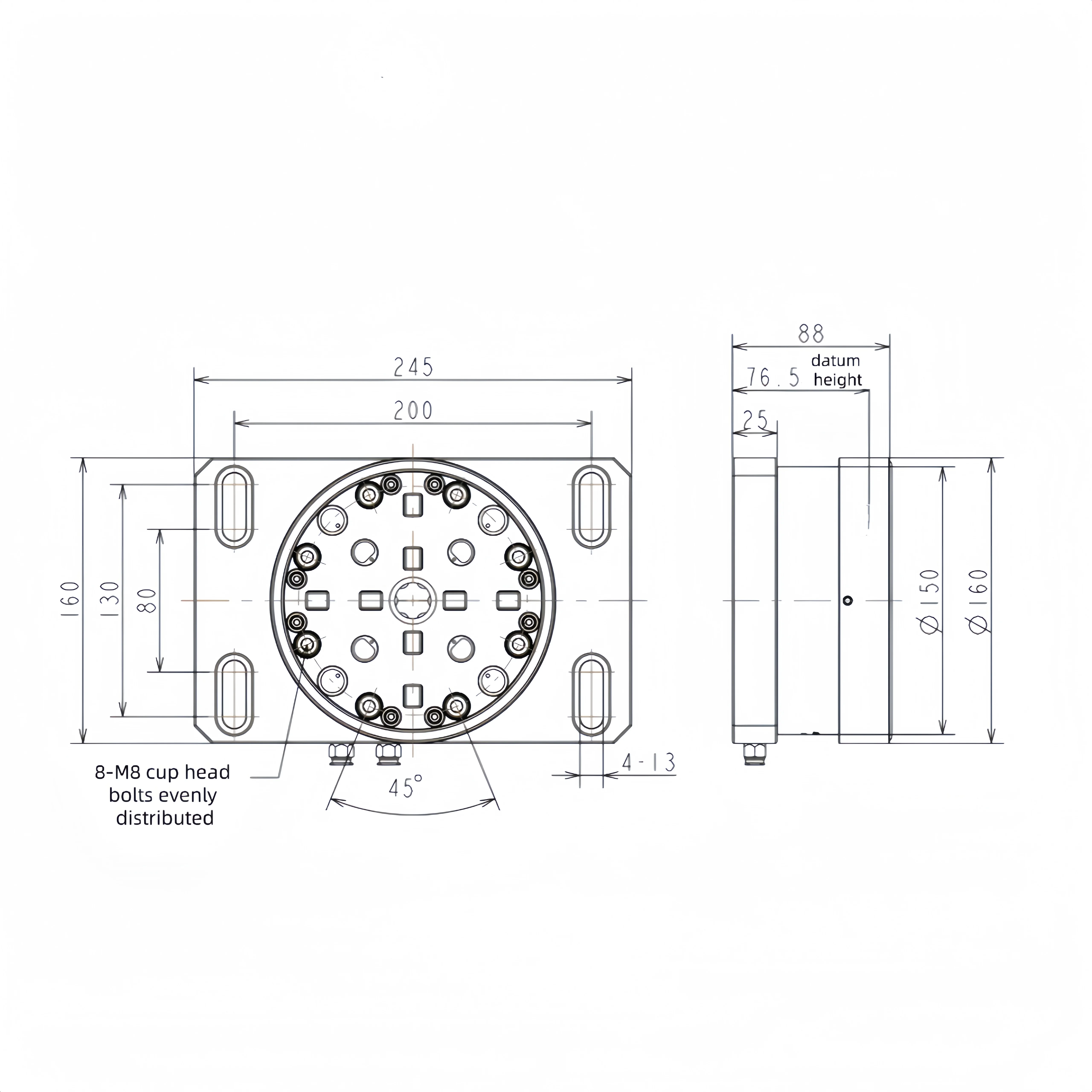 Heavy-Duty System 3R Pneumatic Chuck 15000N Clamping for EDM/Milling Automation Ready Stainless Steel 3A-100076
