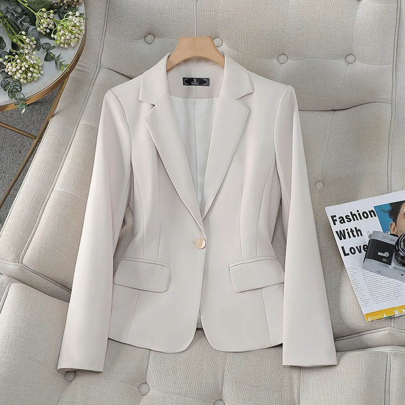 Neuer stilvoller Modeanzug, lässig, langärmelig, professioneller Blazer, formelle Jacke, Workwear8508