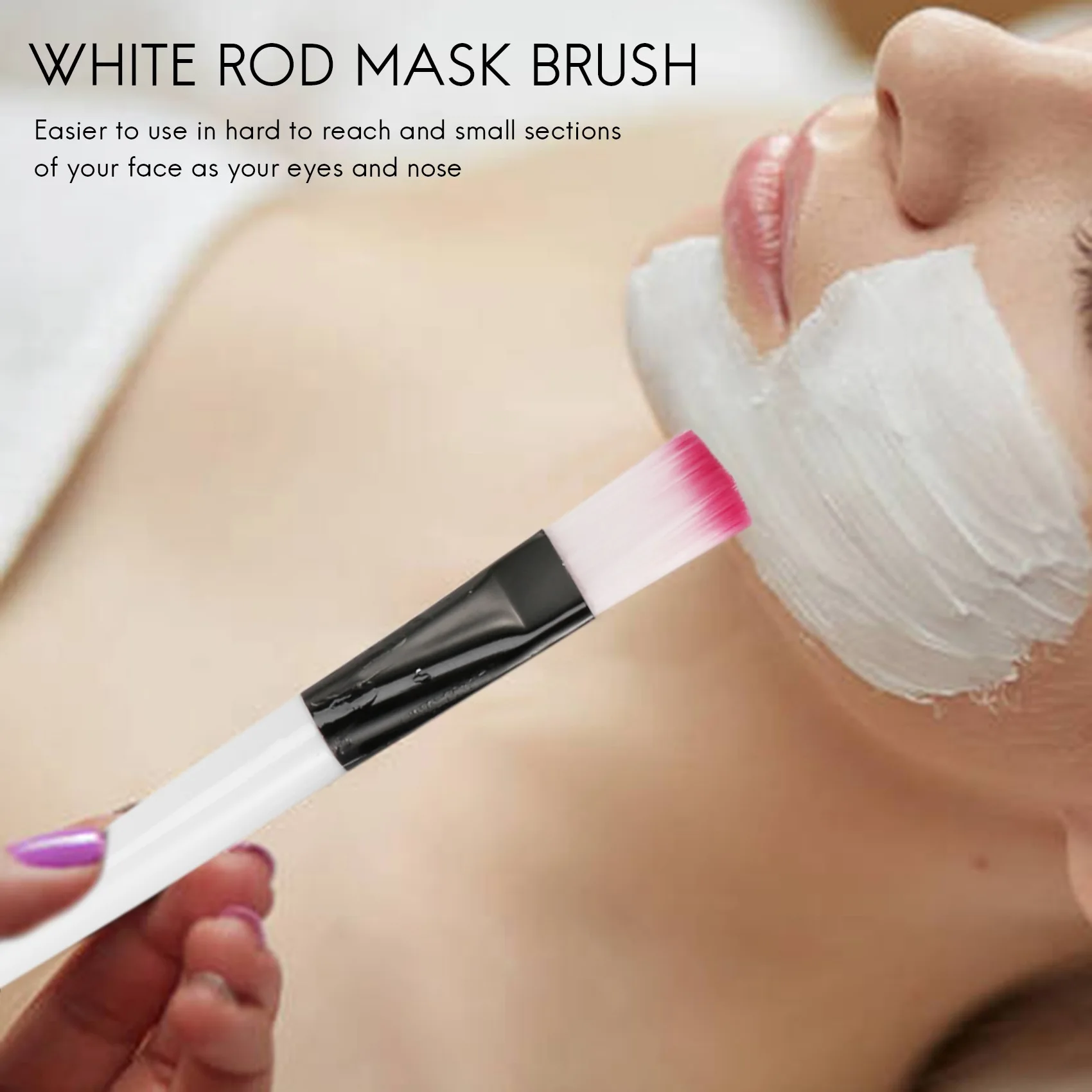 10 pcs Pink brush White Bar Mask Brush Skin Care Makeup Tools