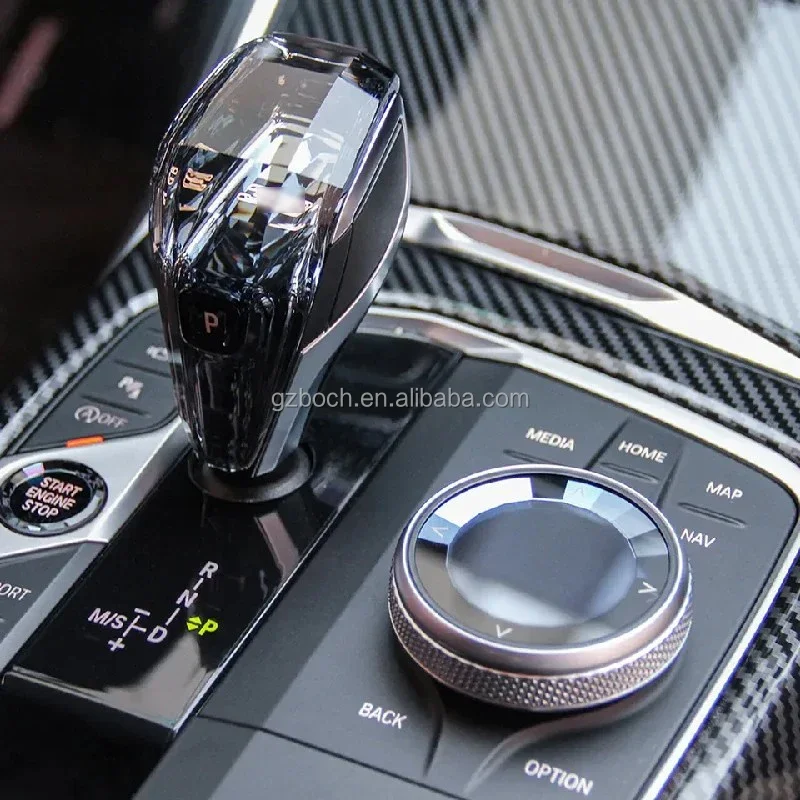 car interior accessories For 3 4 5 6 7 series G01 G03 G30 G11 G12 X3 X4 X5 X6 crystal gear shift knob crystal stop handle