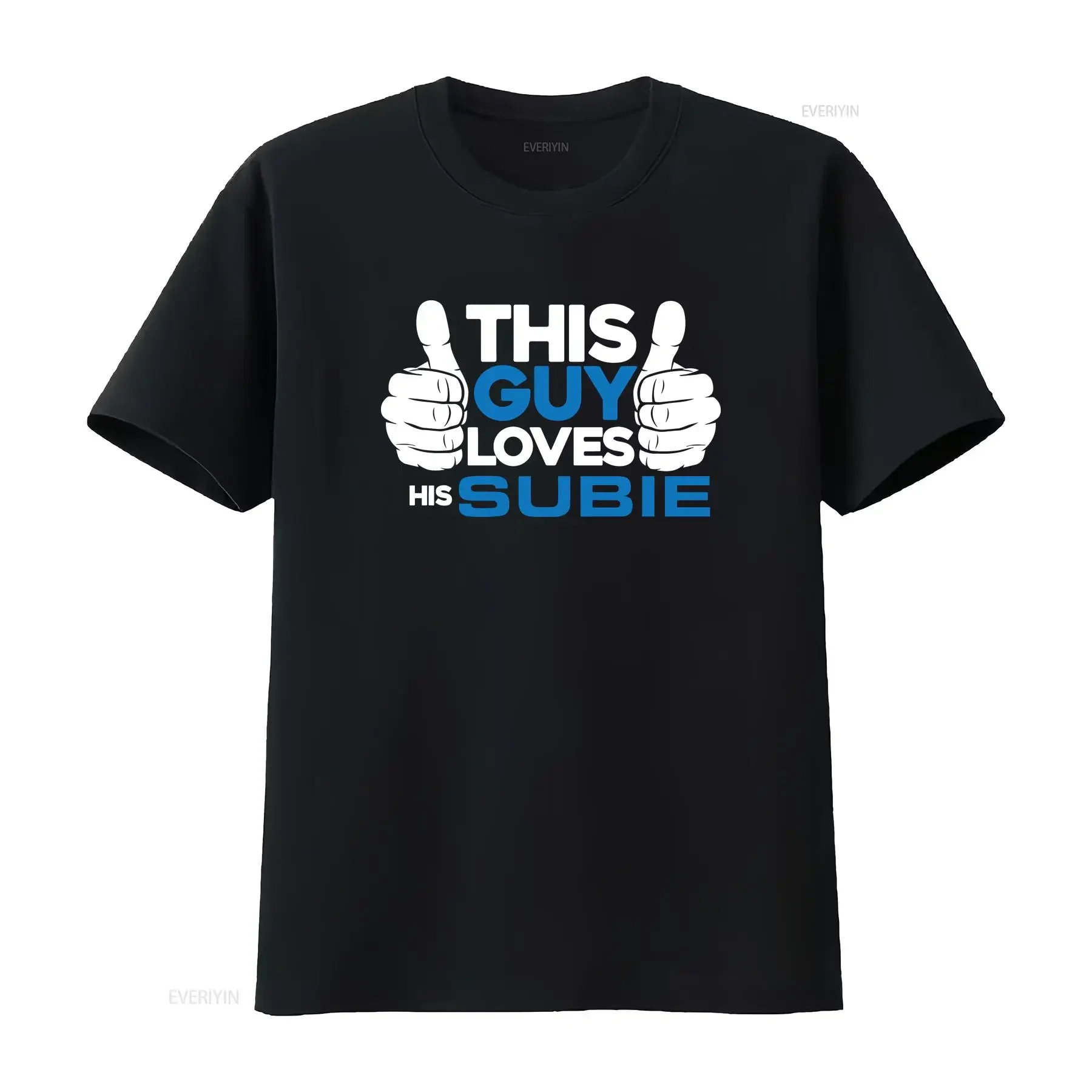 This Guy Loves His Subie T shirt vintage Washed Soft Breathable Top For Everyday Wear graphic Unisex Versatile Stretched