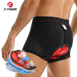 X-TIGER Cycling Shorts Breathable Mesh Cycling Underwear 5D Gel Pad Shockproof MTB Bike Shorts Men Shorts