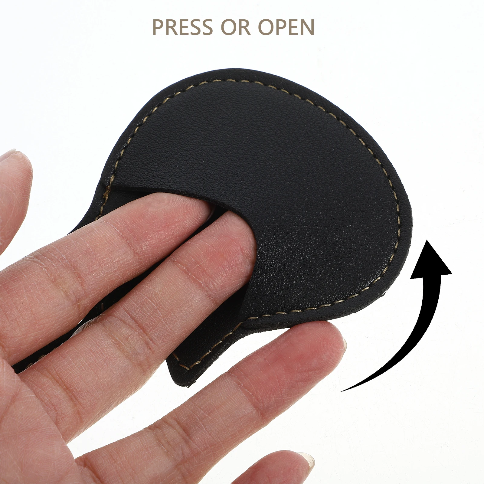 

Guitar Pick Case Protection Organizer Ukulele Picks Portable Bag Keychain Storage Black Holders with Keyring