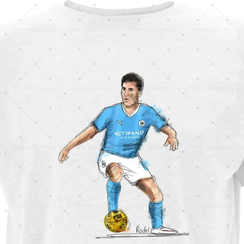 

2026 men T-Shirt Hoodie Hand Drawn Comic style Rodri – Manchester City Football Unisex S-6XL Plus Size Friendly