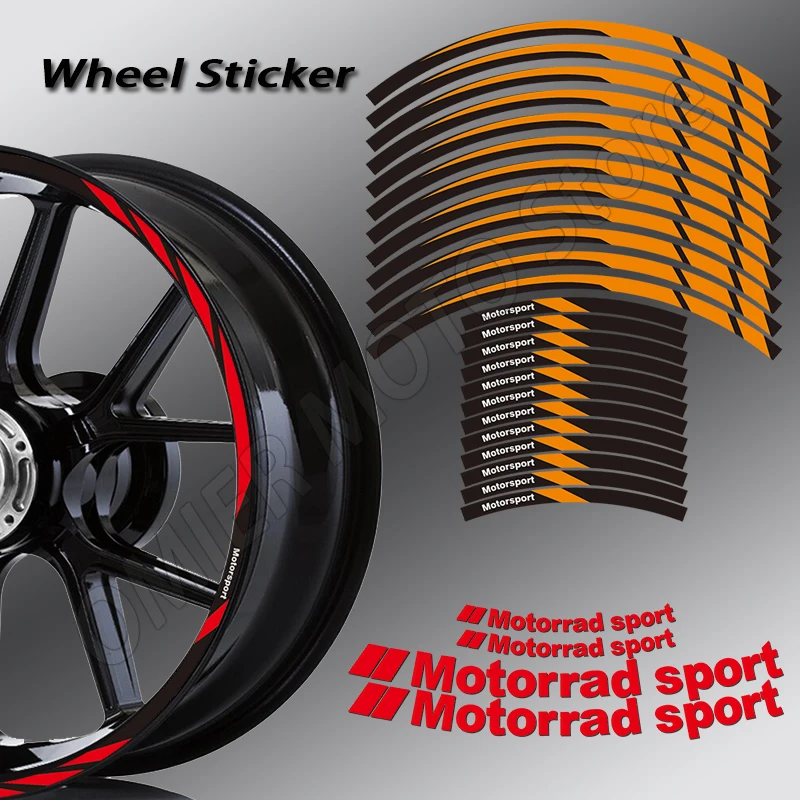 

17'' MotorcycleRim Wheel Hub Sticker Decal Accessories For S1000XR/RR S1000R F900 800R F900XR nine t R 1200R G310R