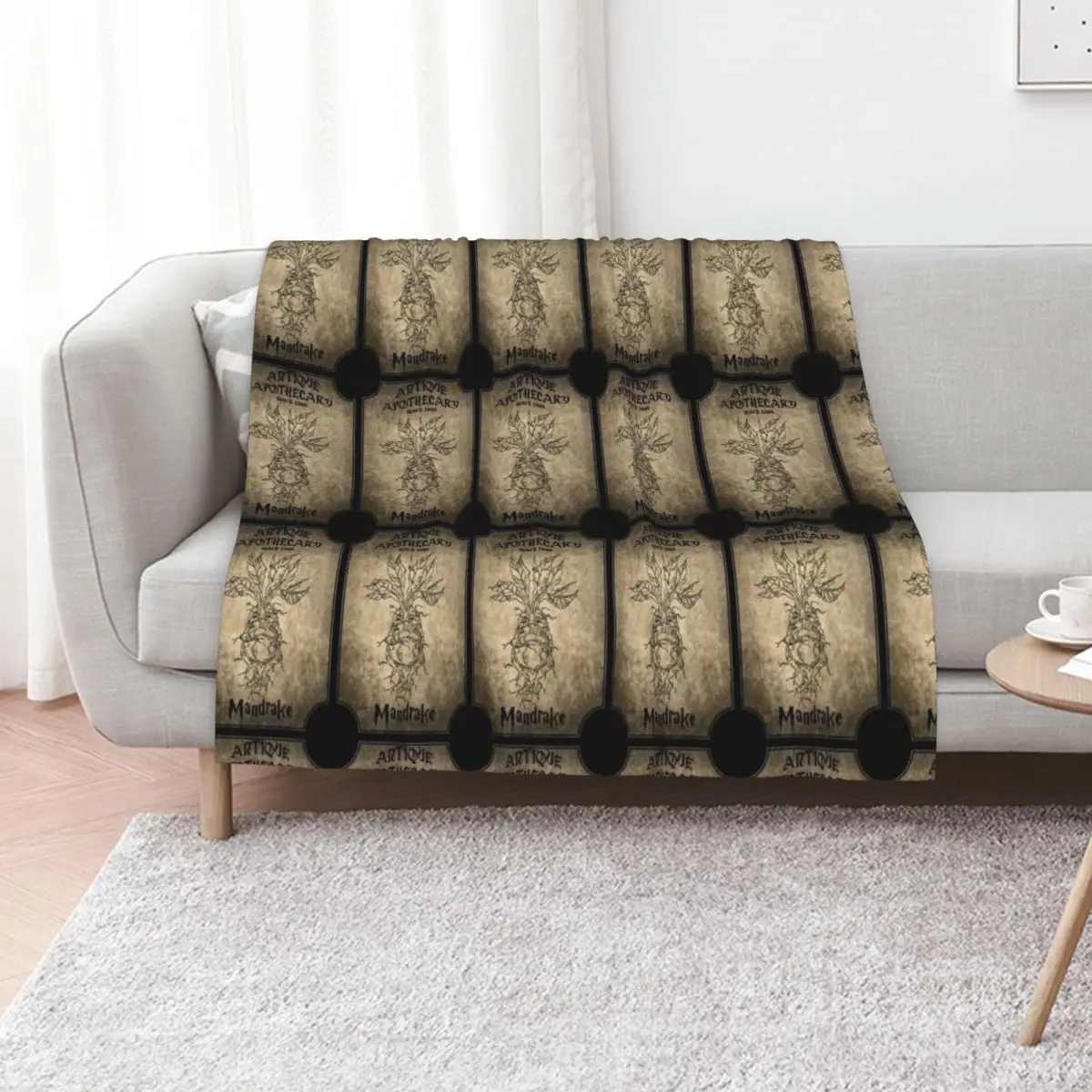 MANDRAKE APOTHECARY LABEL Throw Blanket Summer Sofa Extra Large Throw Soft Big For Decorative Sofa Hairy Blankets
