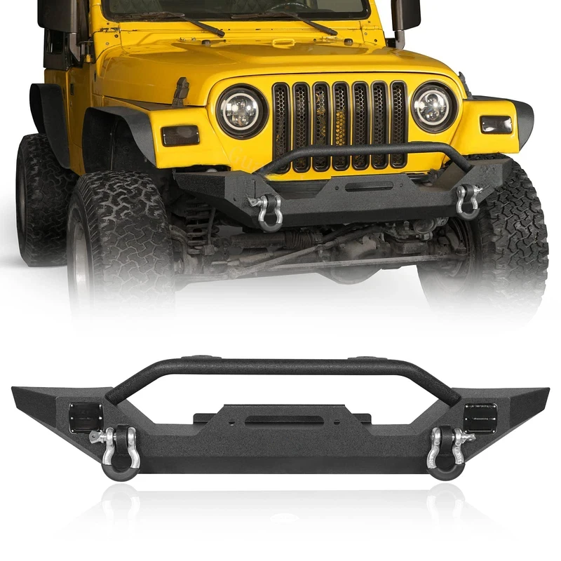 

Factory Price OEM Offroad Mid Width Front Bumper/Winch Plate & 2 X 18W LED Lights TJ 1997-2006
