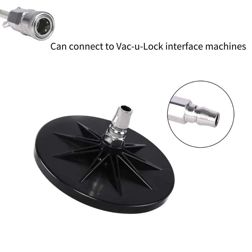 Rough Beast Sex Machine Attachment 10cm Black Suction Cup Adapter with 3XLR/Vac-u-lock Connector for Love Machine Dildo Holder