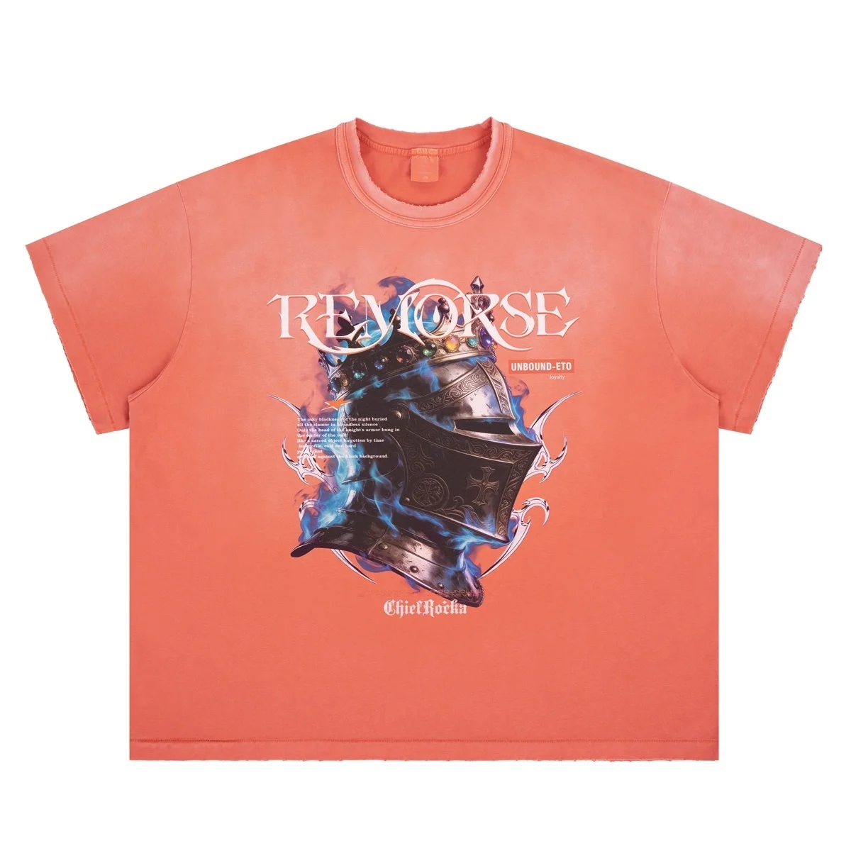 Knight Helmet Print Digital Printing T-Shirt Men Women Best Quality Washed Top T Shirt Tee